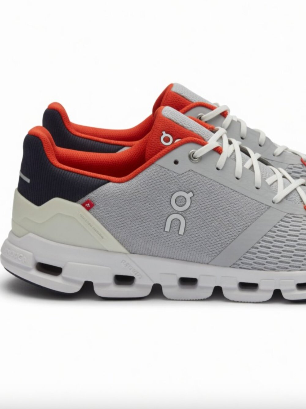 Size 11.5 - On Cloud - Cloudflyer Glacier | Flame ( Grey, Orange, White) - Men's